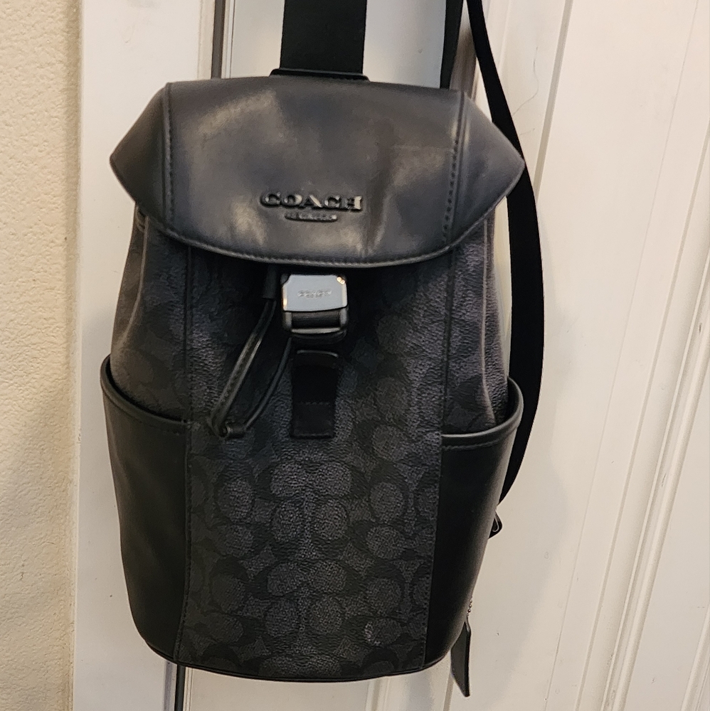 Coach Black Crossbody Bag with Signature Pattern